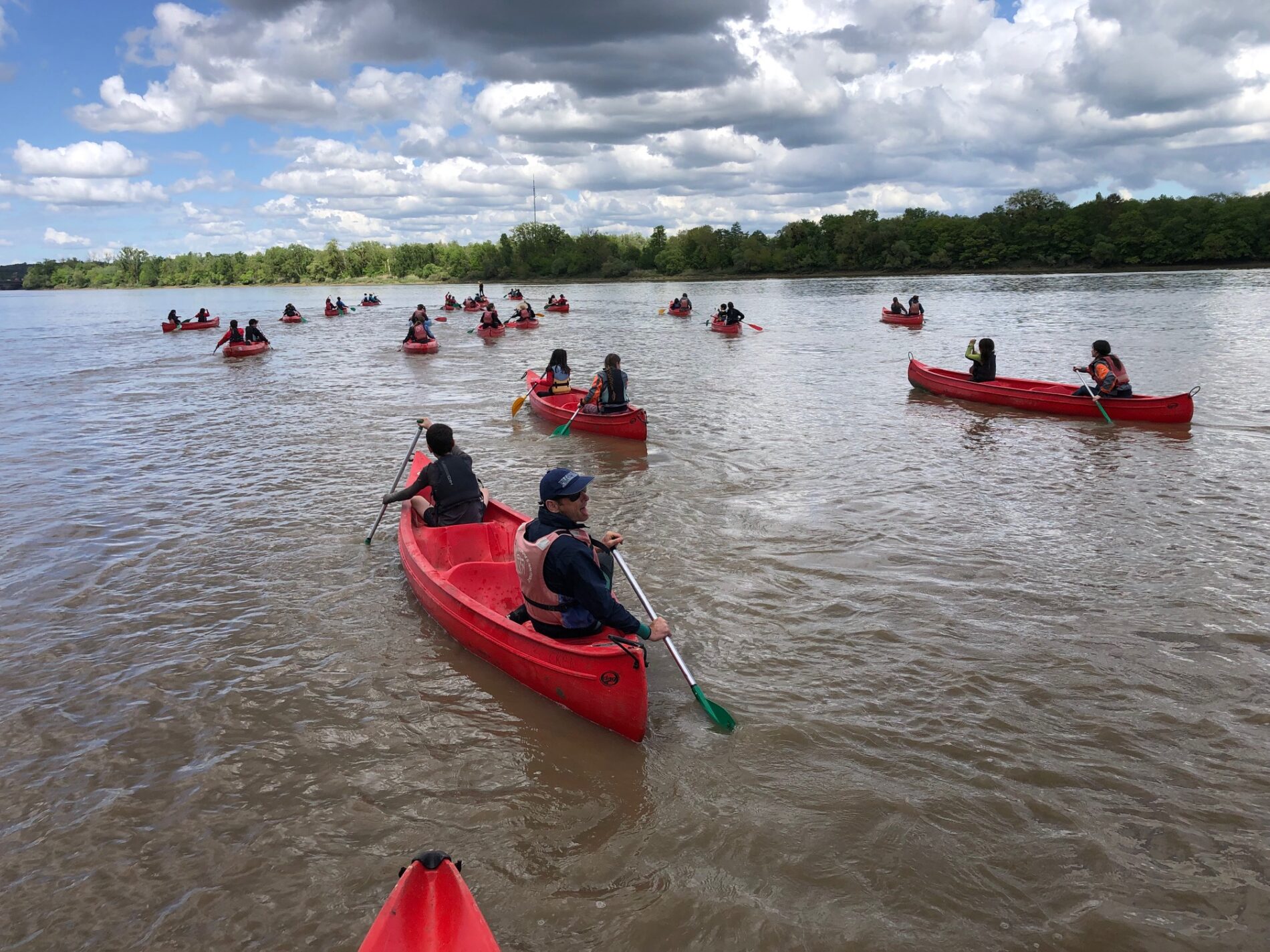 Sortie en canoë sur la Garonne