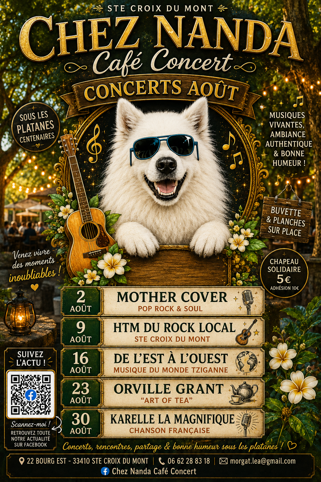 Concerts Août Chez Nanda