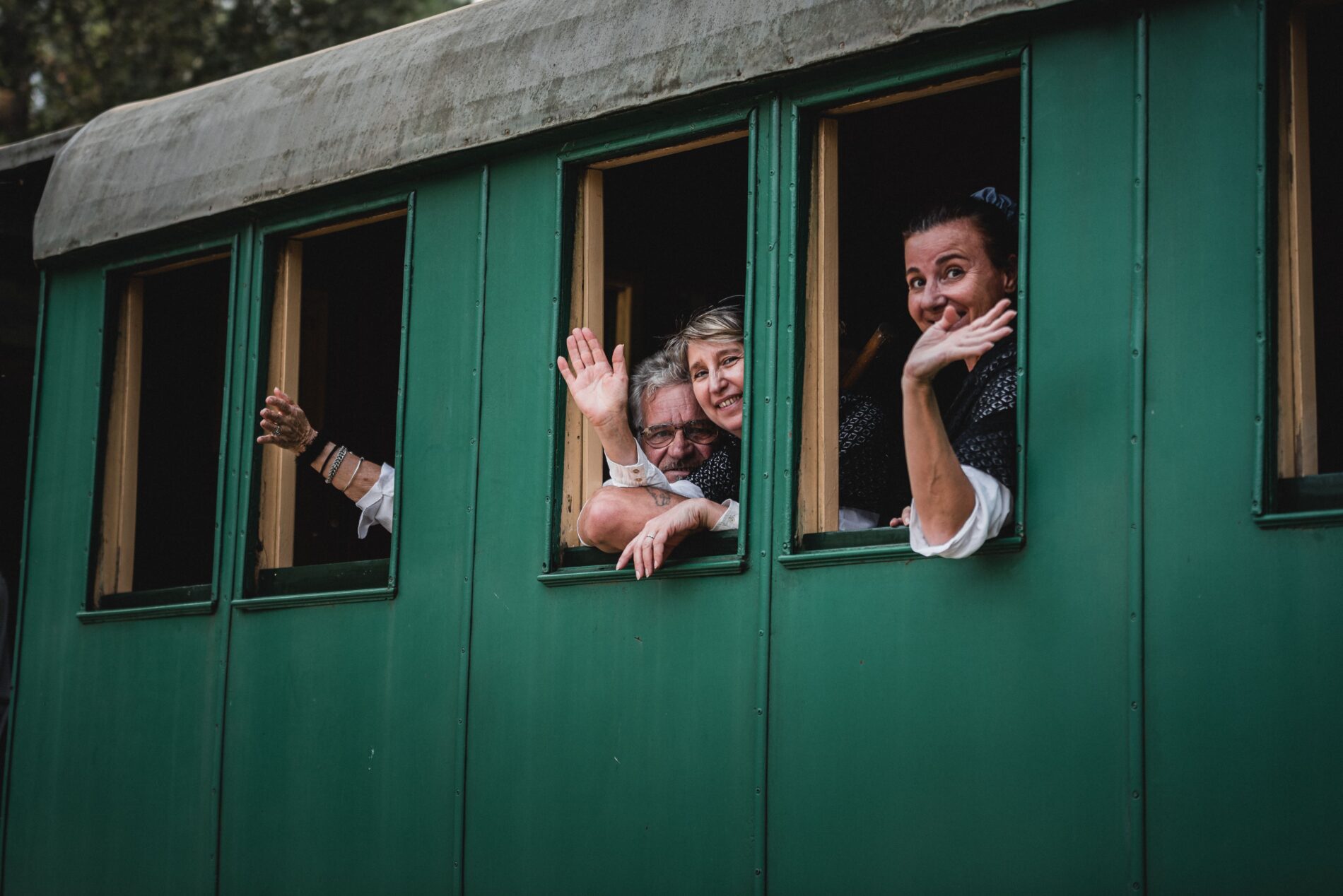 Départ en train