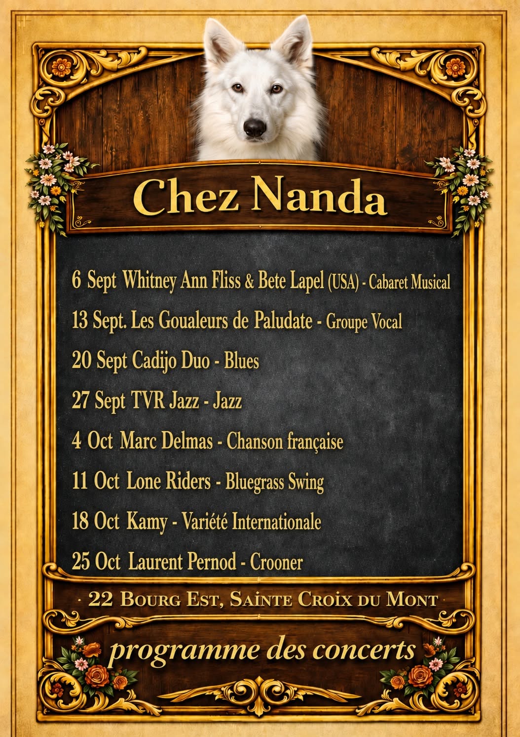 Programme Sept Chez Nanda