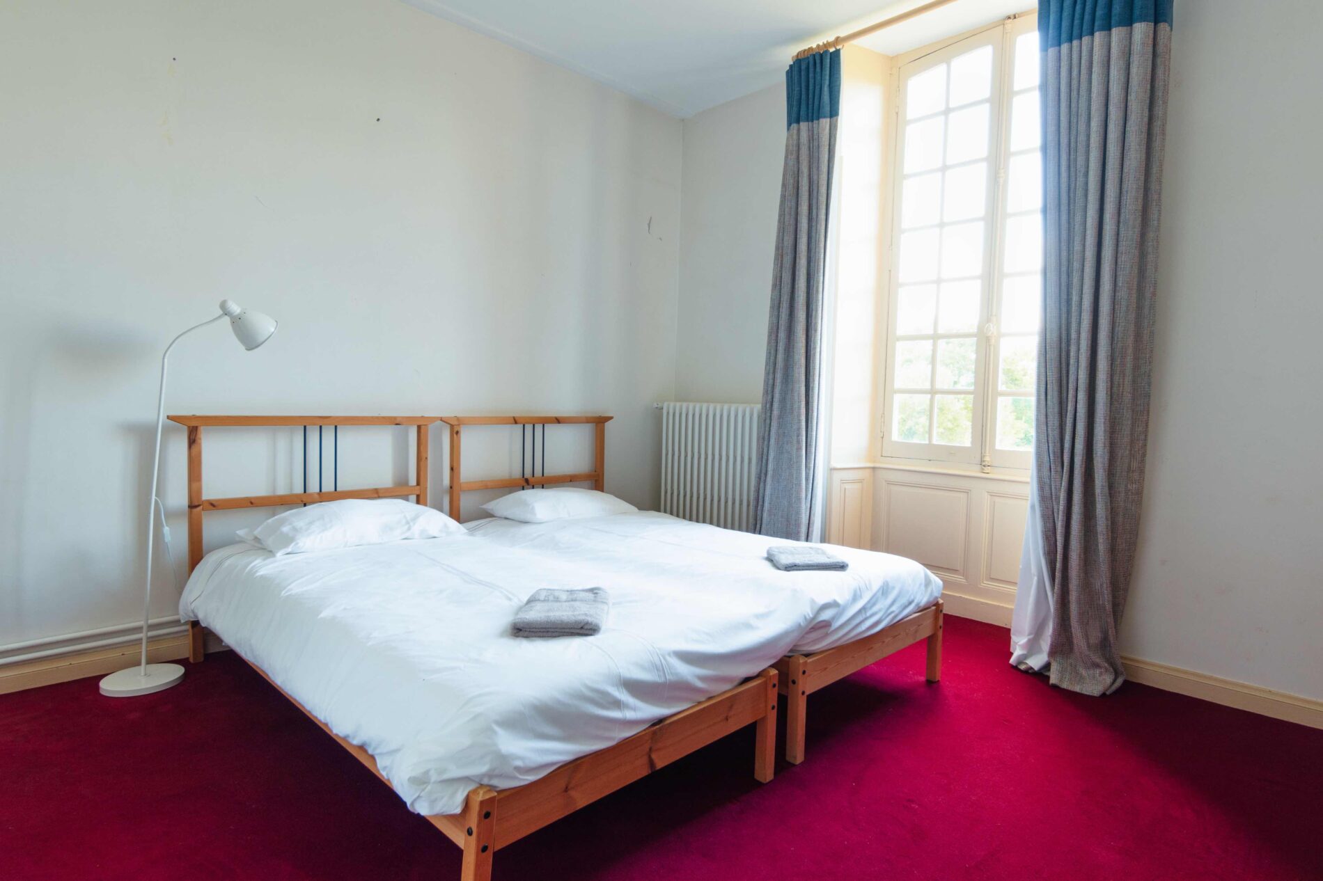 arrière chambre bleu