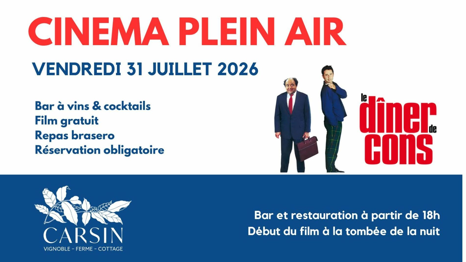 diner de cons ciné plein air