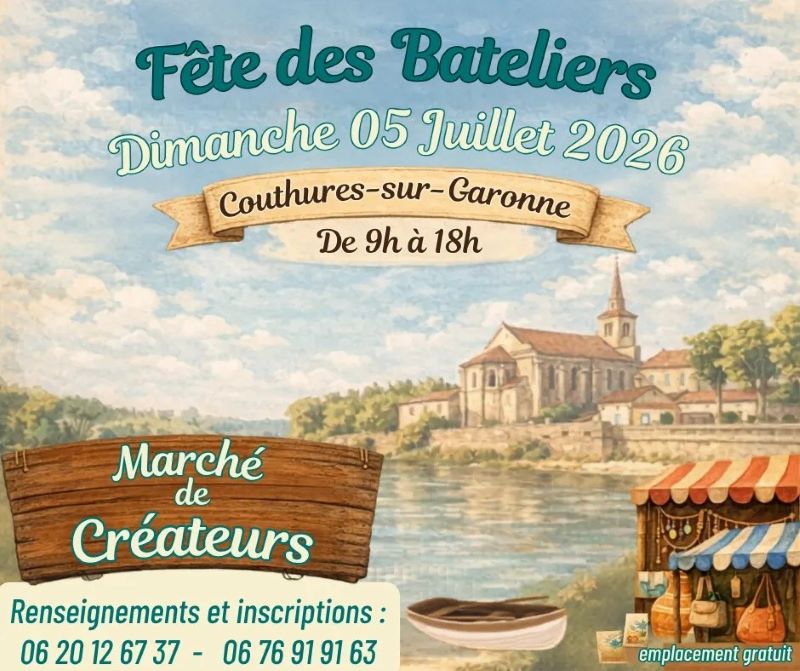fete des bateliers 5 juillet Couthures sur Garonne