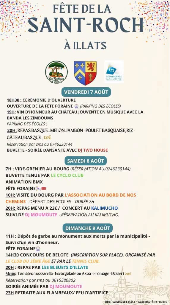 fete saint roch illats