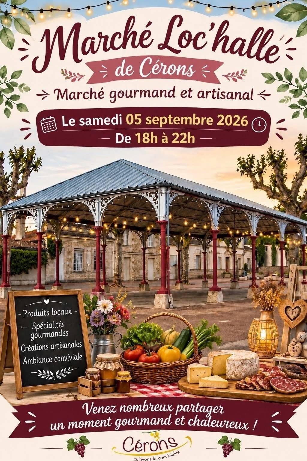 marché loc halle Cérons