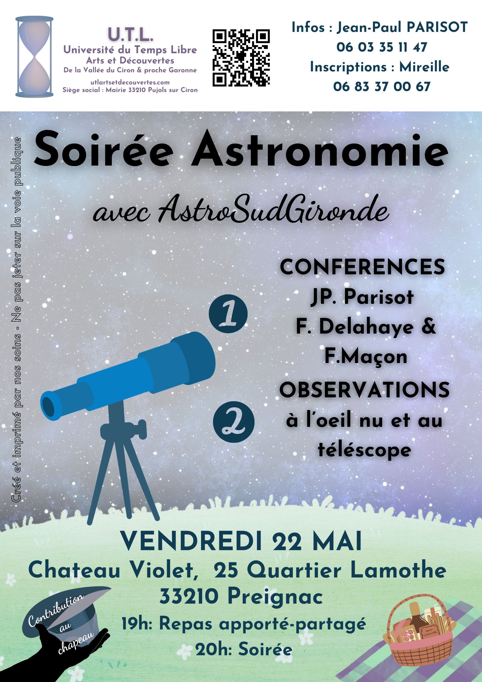 UTL Tracts - Astronomie Recto